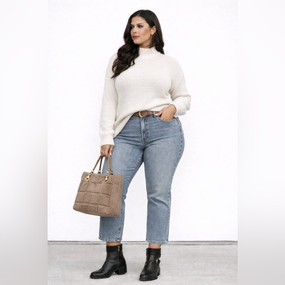 Reformation Julia Crop High RIse Cigarette Jean Extended Size - 22W Sydney Blue - Picture 1 of 10